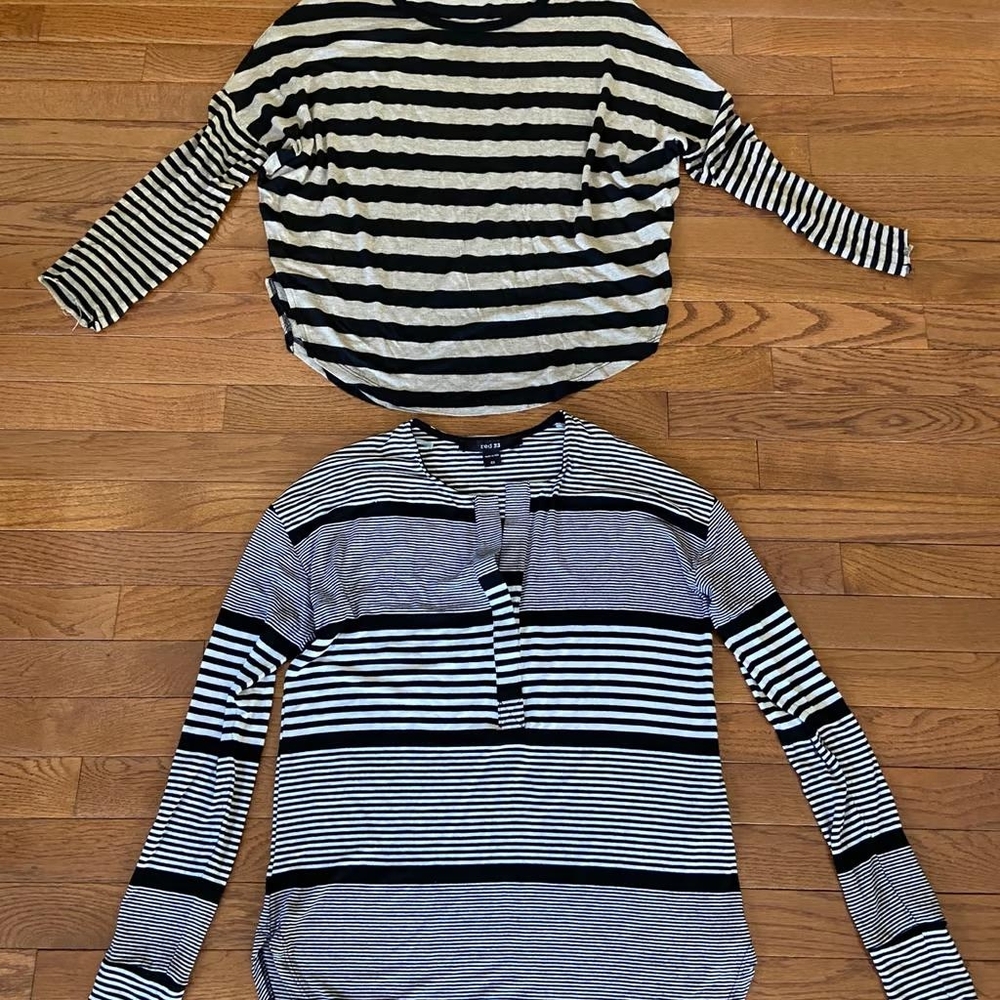 Two long sleeve striped tees from Red23